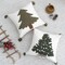 Green Tufted Christmas Tree Throw Pillow Cover, New Year Farmhouse Pillowcase with Tassels, Hand Woven Cushion Sham for Winter Holiday Home Decor, 18x18 inch, 1PCS(Fir Tree)
